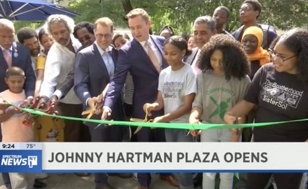 Johnny Hartman Plaza Opening featured on NY 1