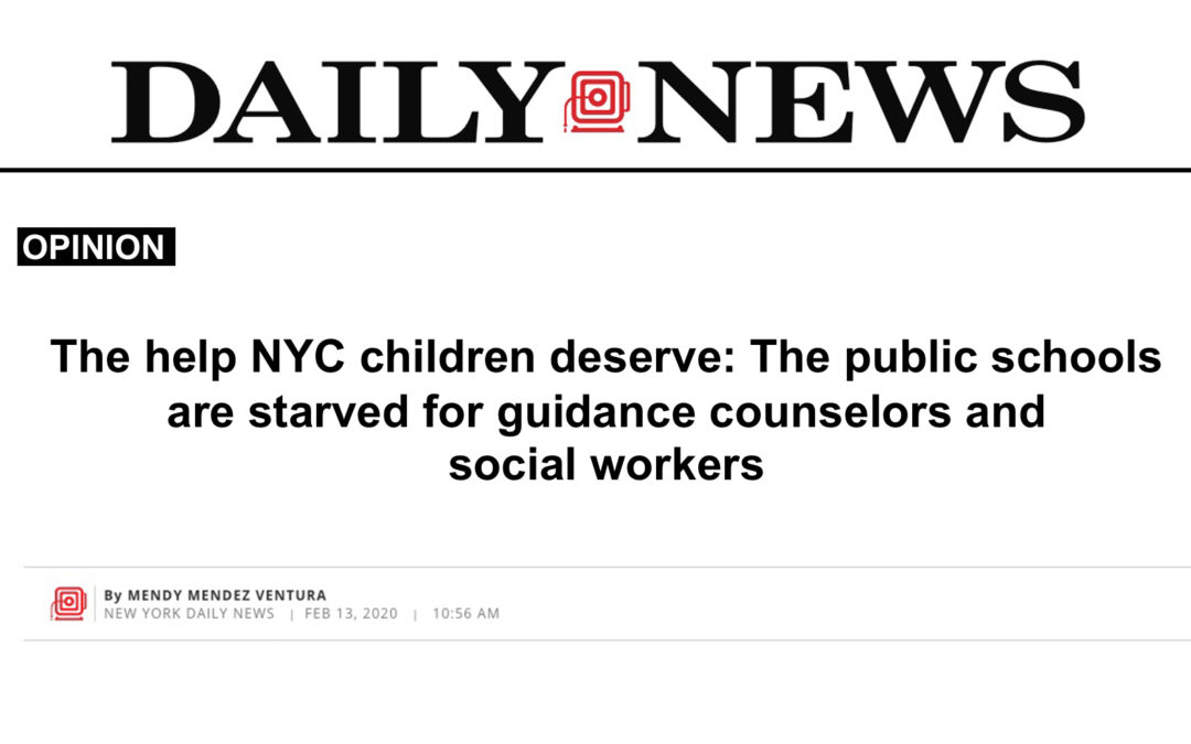The help NYC children deserve: The public schools are starved for guidance counselors and social workers